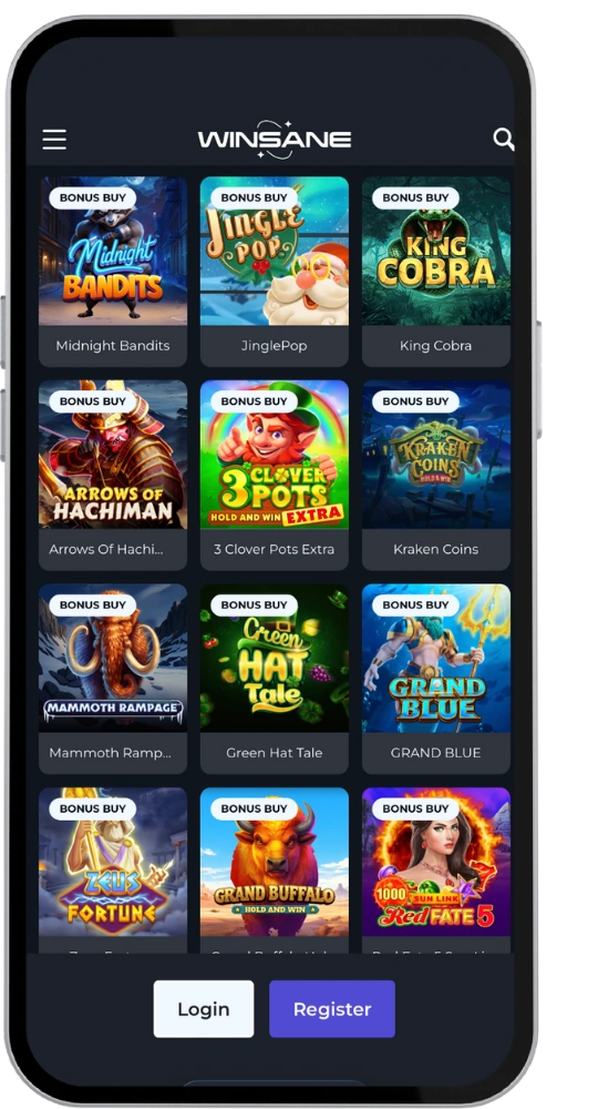 Winsane kasino app
